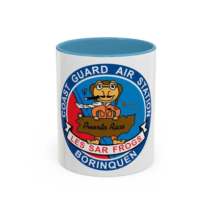 USCG Air Station Borinquen   Les SAR Frog (U.S. Coast Guard) Accent Coffee Mug 11oz Light Blue - Go Mug Yourself