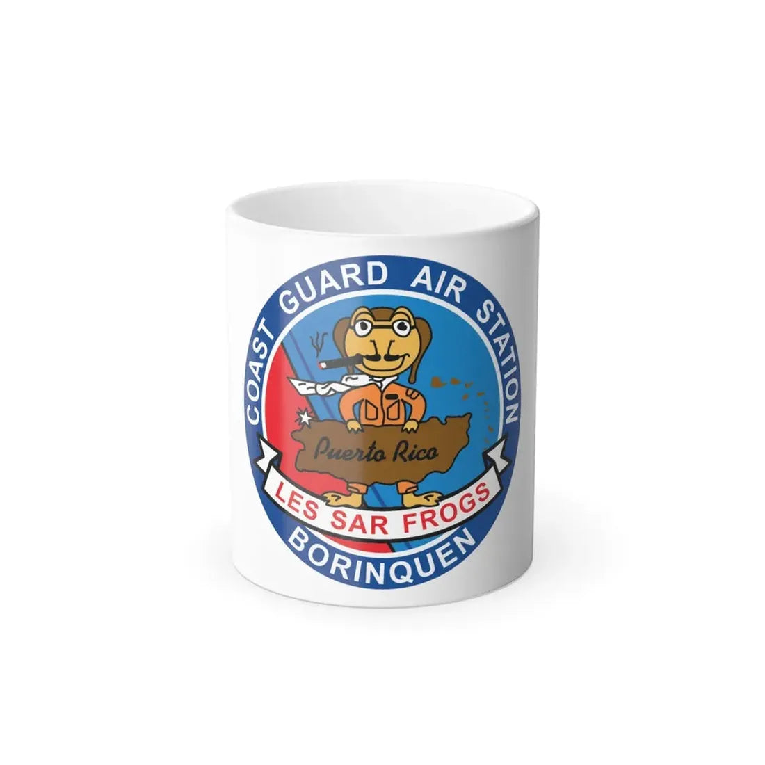 USCG Air Station Borinquen Les SAR Frog (U.S. Coast Guard) Color Changing Coffee Mug 11oz - Go Mug Yourself