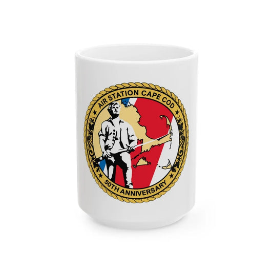 USCG Air Station CAPE COD (U.S. Coast Guard) White Coffee Mug-15oz-Go Mug Yourself