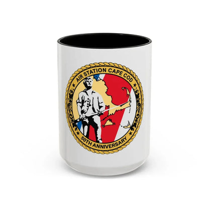 USCG Air Station CAPE COD (U.S. Coast Guard) Accent Coffee Mug 15oz Black - Go Mug Yourself
