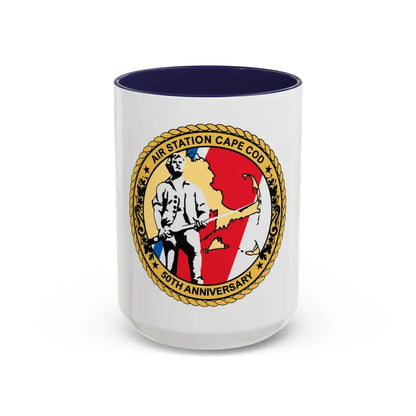 USCG Air Station CAPE COD (U.S. Coast Guard) Accent Coffee Mug 15oz Navy - Go Mug Yourself