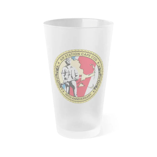 USCG Air Station CAPE COD (U.S. Coast Guard) Frosted Pint Glass 16oz Default Title - Go Mug Yourself