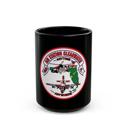 USCG Air Station Clearwater FL (U.S. Coast Guard) Black Coffee Mug-15oz-Go Mug Yourself