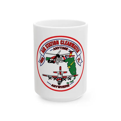 USCG Air Station Clearwater FL (U.S. Coast Guard) White Coffee Mug-15oz-Go Mug Yourself