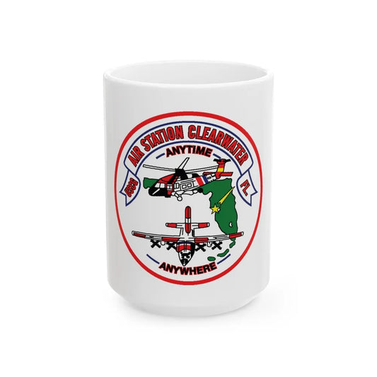 USCG Air Station Clearwater FL (U.S. Coast Guard) White Coffee Mug-15oz-Go Mug Yourself