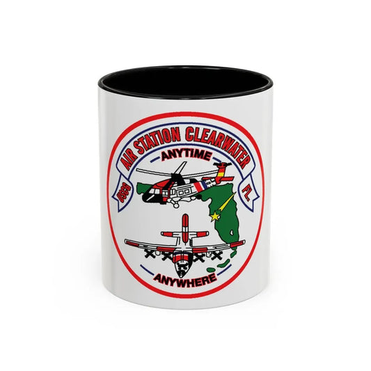 USCG Air Station Clearwater FL (U.S. Coast Guard) Accent Coffee Mug 11oz Black - Go Mug Yourself