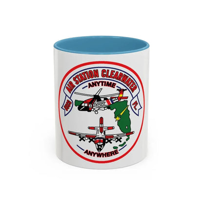 USCG Air Station Clearwater FL (U.S. Coast Guard) Accent Coffee Mug 11oz Light Blue - Go Mug Yourself