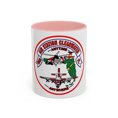 USCG Air Station Clearwater FL (U.S. Coast Guard) Accent Coffee Mug 11oz Pink - Go Mug Yourself