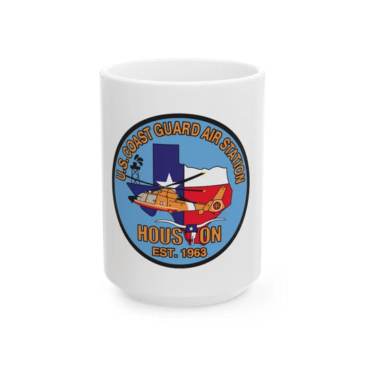 USCG Air Station Houston 2 (U.S. Coast Guard) White Coffee Mug-15oz-Go Mug Yourself