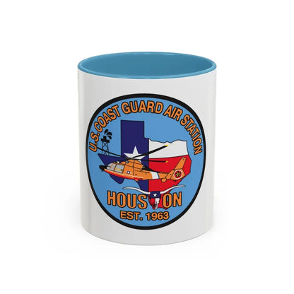 USCG Air Station Houston 2 (U.S. Coast Guard) Accent Coffee Mug 11oz Light Blue - Go Mug Yourself