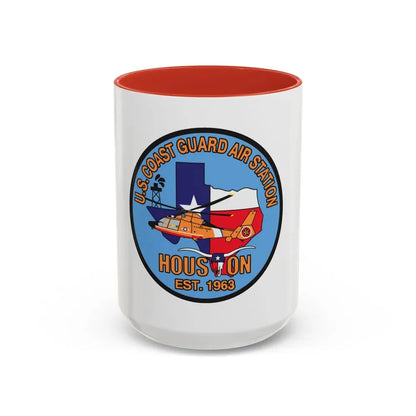USCG Air Station Houston 2 (U.S. Coast Guard) Accent Coffee Mug 15oz Red - Go Mug Yourself