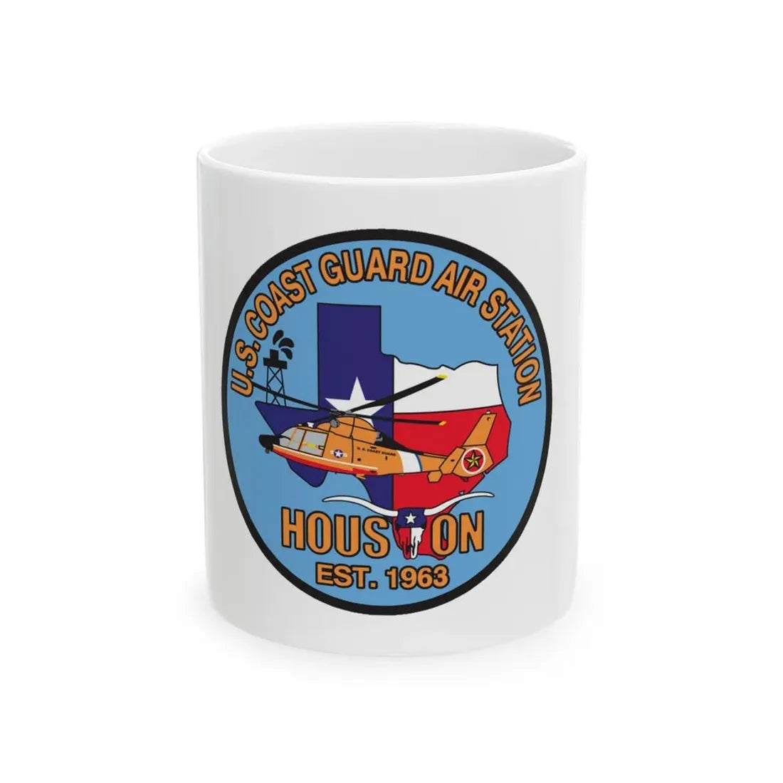USCG Air Station Houston 2 (U.S. Coast Guard) White Coffee Mug 11oz - Go Mug Yourself