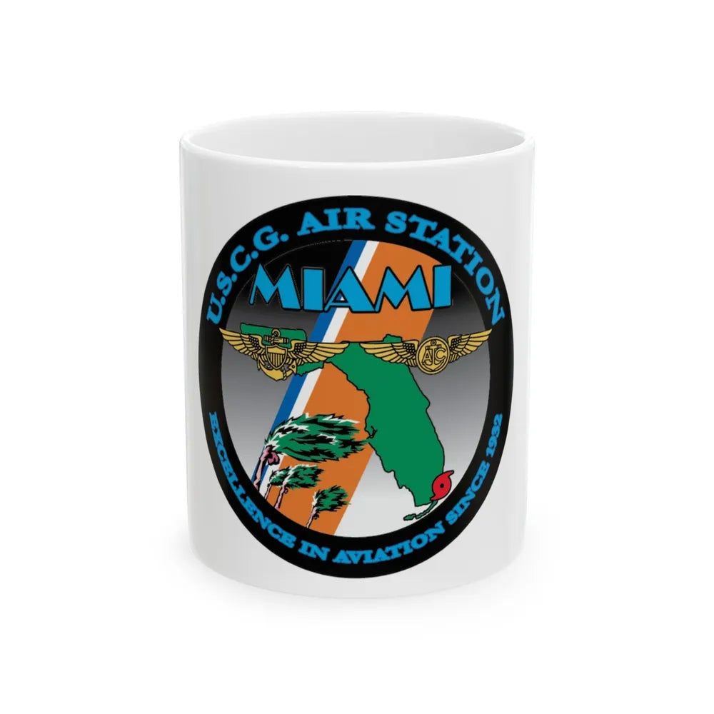 USCG Air Station Miami (U.S. Coast Guard) White Coffee Mug-11oz-Go Mug Yourself