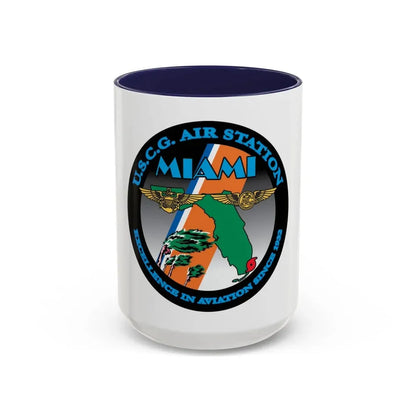 USCG Air Station Miami (U.S. Coast Guard) Accent Coffee Mug 15oz Navy - Go Mug Yourself