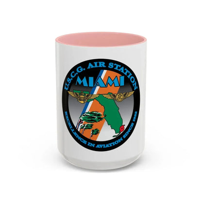 USCG Air Station Miami (U.S. Coast Guard) Accent Coffee Mug 15oz Pink - Go Mug Yourself