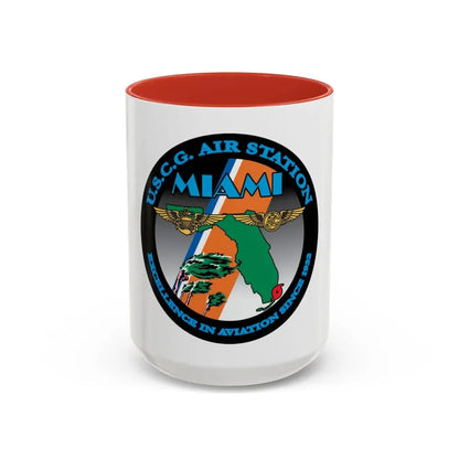 USCG Air Station Miami (U.S. Coast Guard) Accent Coffee Mug 15oz Red - Go Mug Yourself