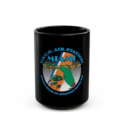 USCG Air Station Miami (U.S. Coast Guard) Black Coffee Mug 15oz - Go Mug Yourself