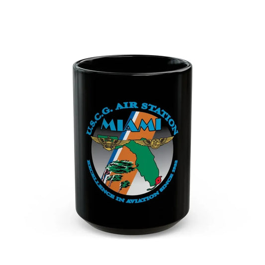 USCG Air Station Miami (U.S. Coast Guard) Black Coffee Mug 15oz - Go Mug Yourself