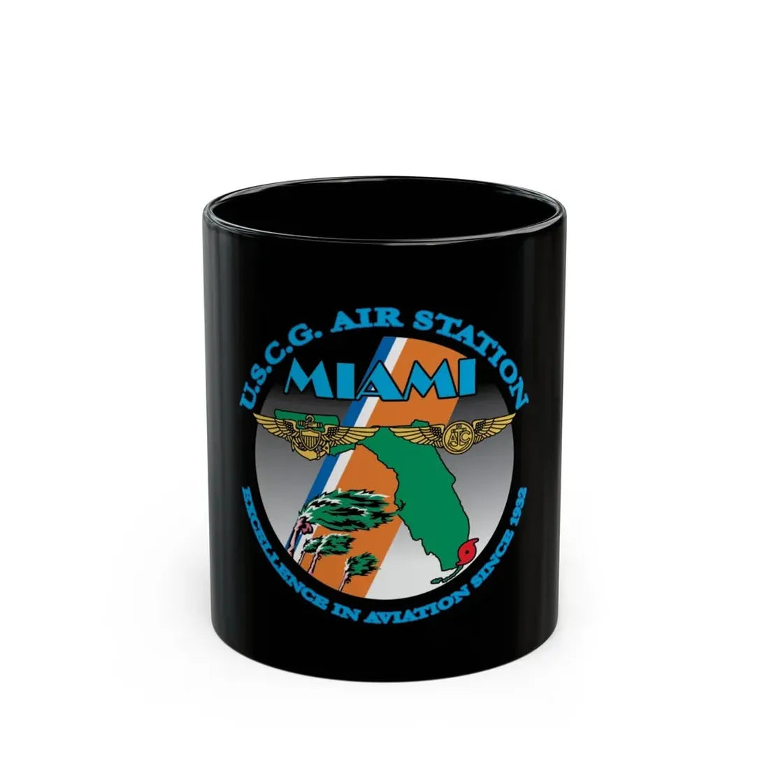 USCG Air Station Miami (U.S. Coast Guard) Black Coffee Mug - Go Mug Yourself