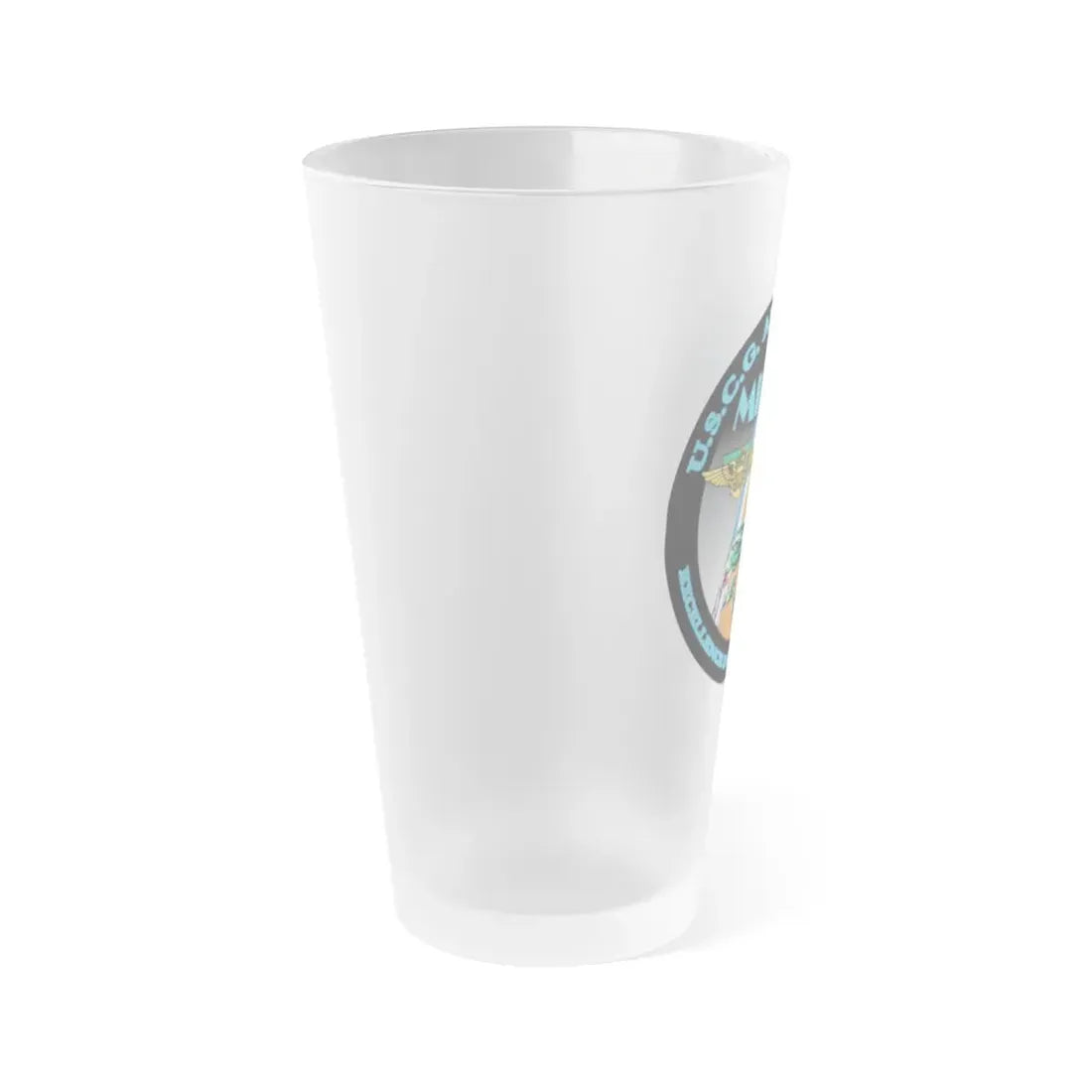 USCG Air Station Miami (U.S. Coast Guard) Frosted Pint Glass 16oz - Go Mug Yourself