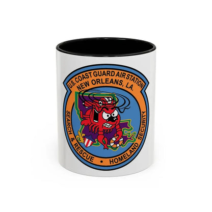 USCG Air Station New Orleans (U.S. Coast Guard) Accent Coffee Mug 11oz Black - Go Mug Yourself