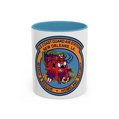 USCG Air Station New Orleans (U.S. Coast Guard) Accent Coffee Mug 11oz Light Blue - Go Mug Yourself