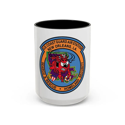 USCG Air Station New Orleans (U.S. Coast Guard) Accent Coffee Mug 15oz Black - Go Mug Yourself