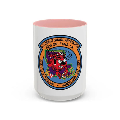 USCG Air Station New Orleans (U.S. Coast Guard) Accent Coffee Mug 15oz Pink - Go Mug Yourself