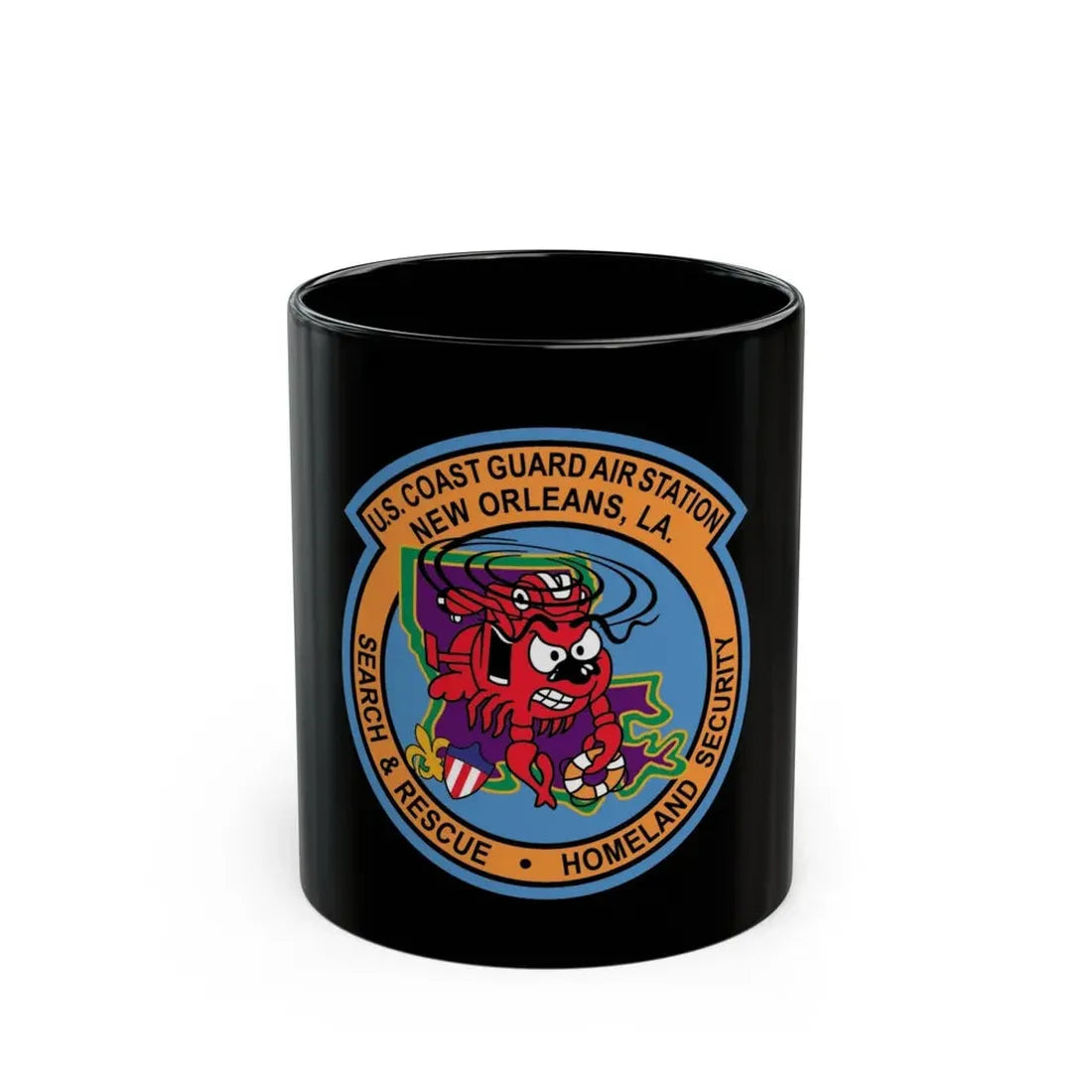 USCG Air Station New Orleans (U.S. Coast Guard) Black Coffee Mug 11oz - Go Mug Yourself