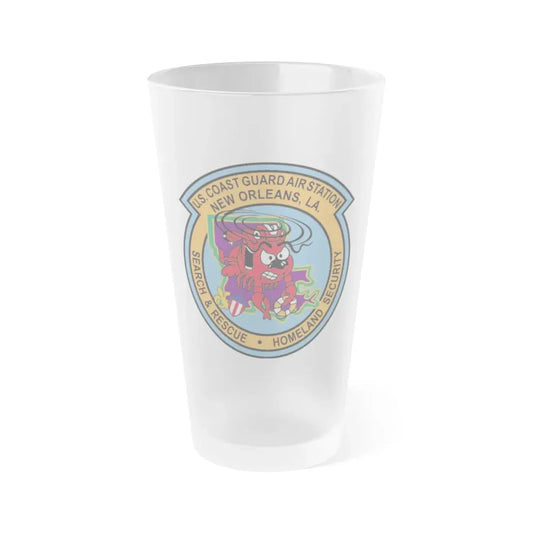 USCG Air Station New Orleans (U.S. Coast Guard) Frosted Pint Glass 16oz Default Title - Go Mug Yourself