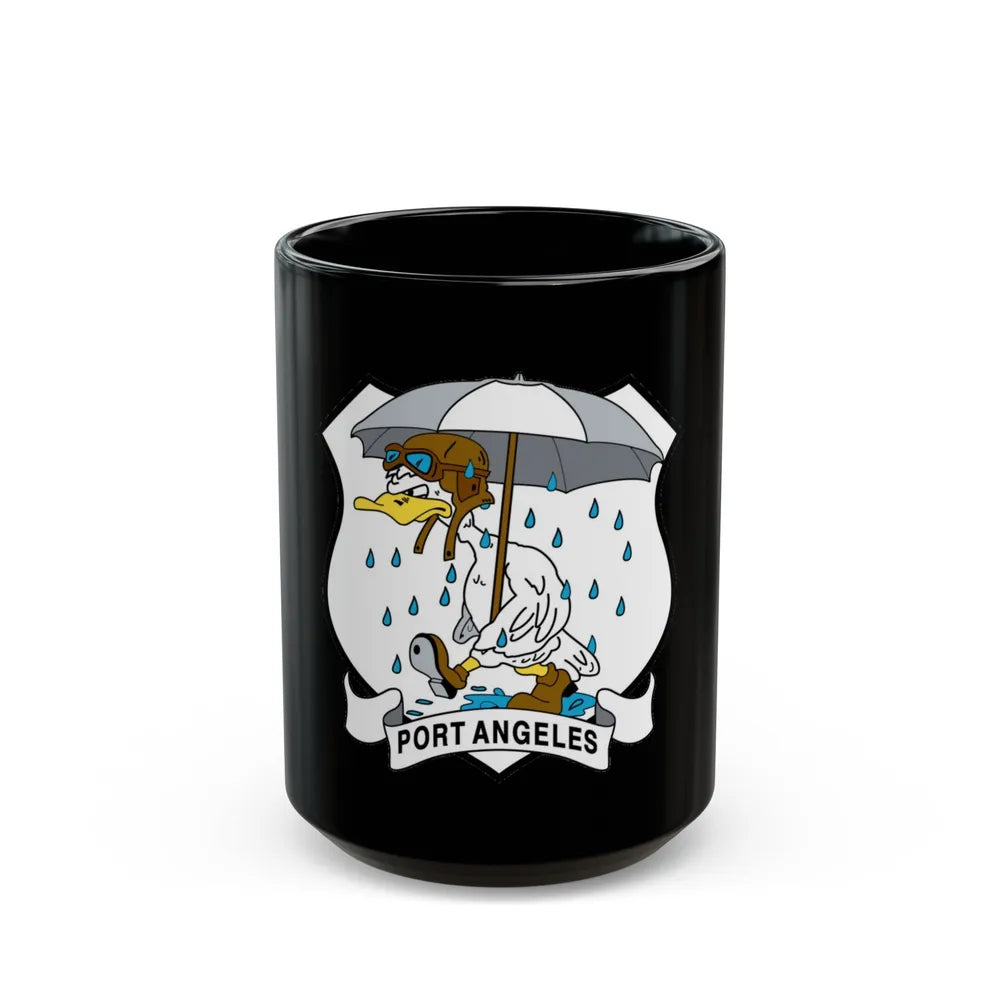 USCG Air Station Port Angeles PAAS (U.S. Coast Guard) Black Coffee Mug-15oz-Go Mug Yourself