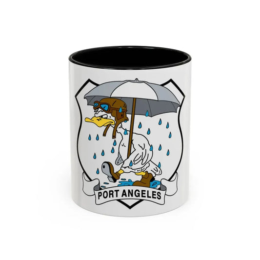 USCG Air Station Port Angeles PAAS (U.S. Coast Guard) Accent Coffee Mug 11oz Black - Go Mug Yourself