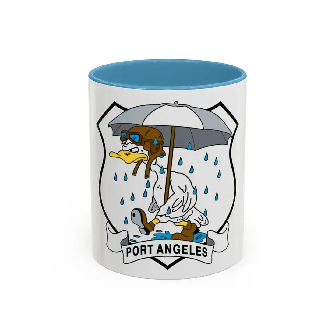 USCG Air Station Port Angeles PAAS (U.S. Coast Guard) Accent Coffee Mug 11oz Light Blue - Go Mug Yourself