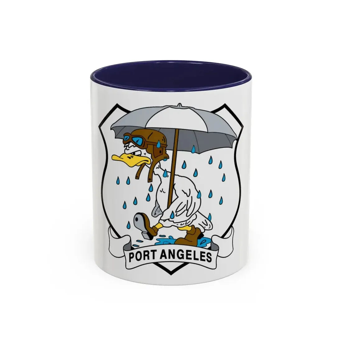USCG Air Station Port Angeles PAAS (U.S. Coast Guard) Accent Coffee Mug 11oz Navy - Go Mug Yourself