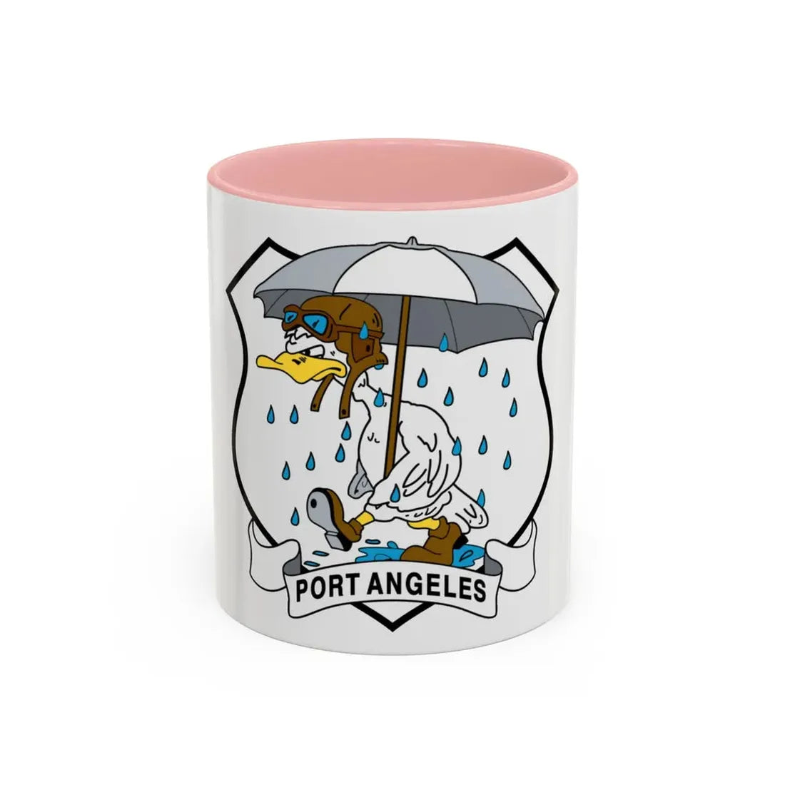 USCG Air Station Port Angeles PAAS (U.S. Coast Guard) Accent Coffee Mug 11oz Pink - Go Mug Yourself
