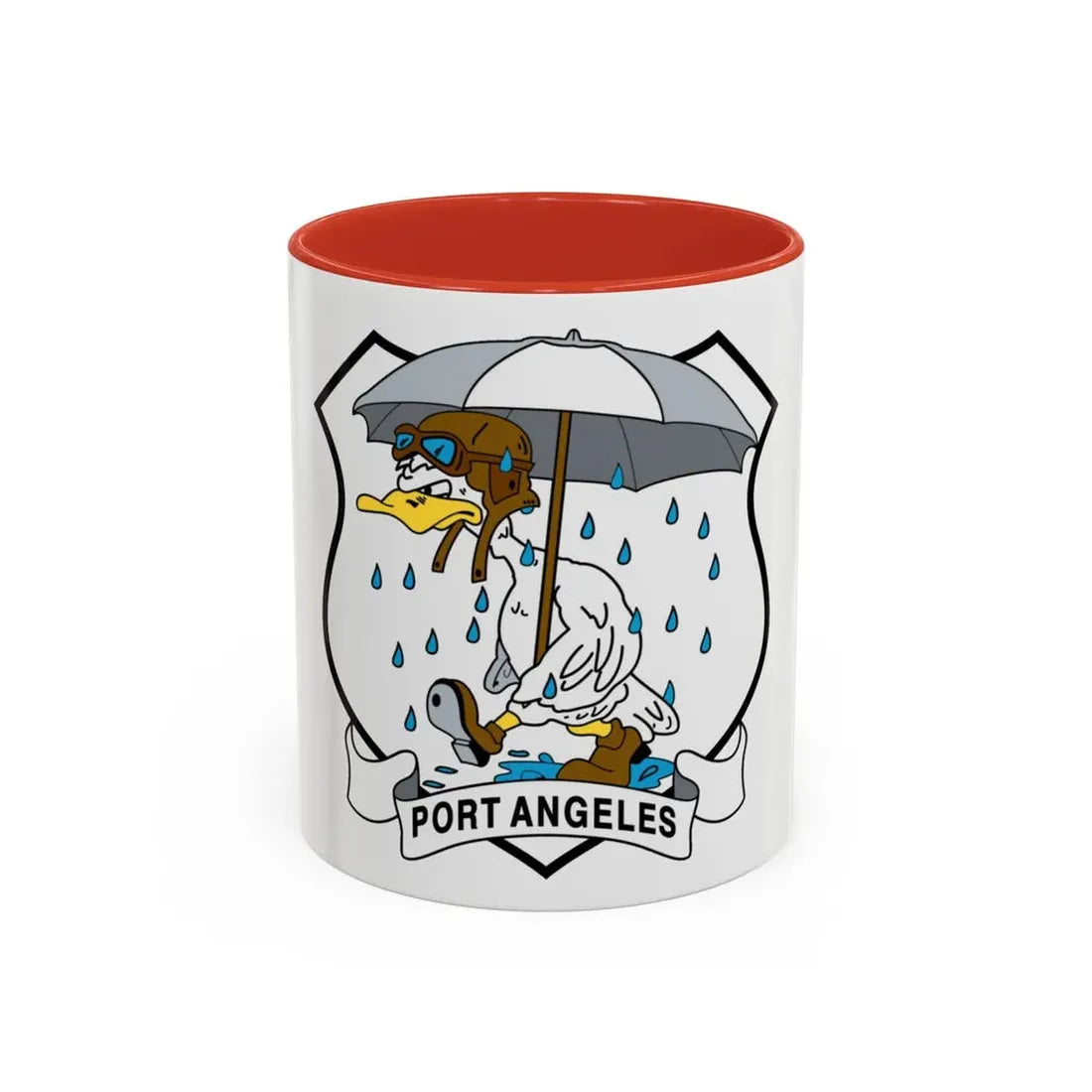 USCG Air Station Port Angeles PAAS (U.S. Coast Guard) Accent Coffee Mug 11oz Red - Go Mug Yourself