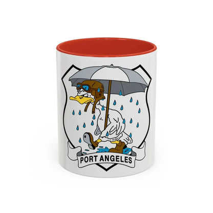 USCG Air Station Port Angeles PAAS (U.S. Coast Guard) Accent Coffee Mug 11oz Red - Go Mug Yourself