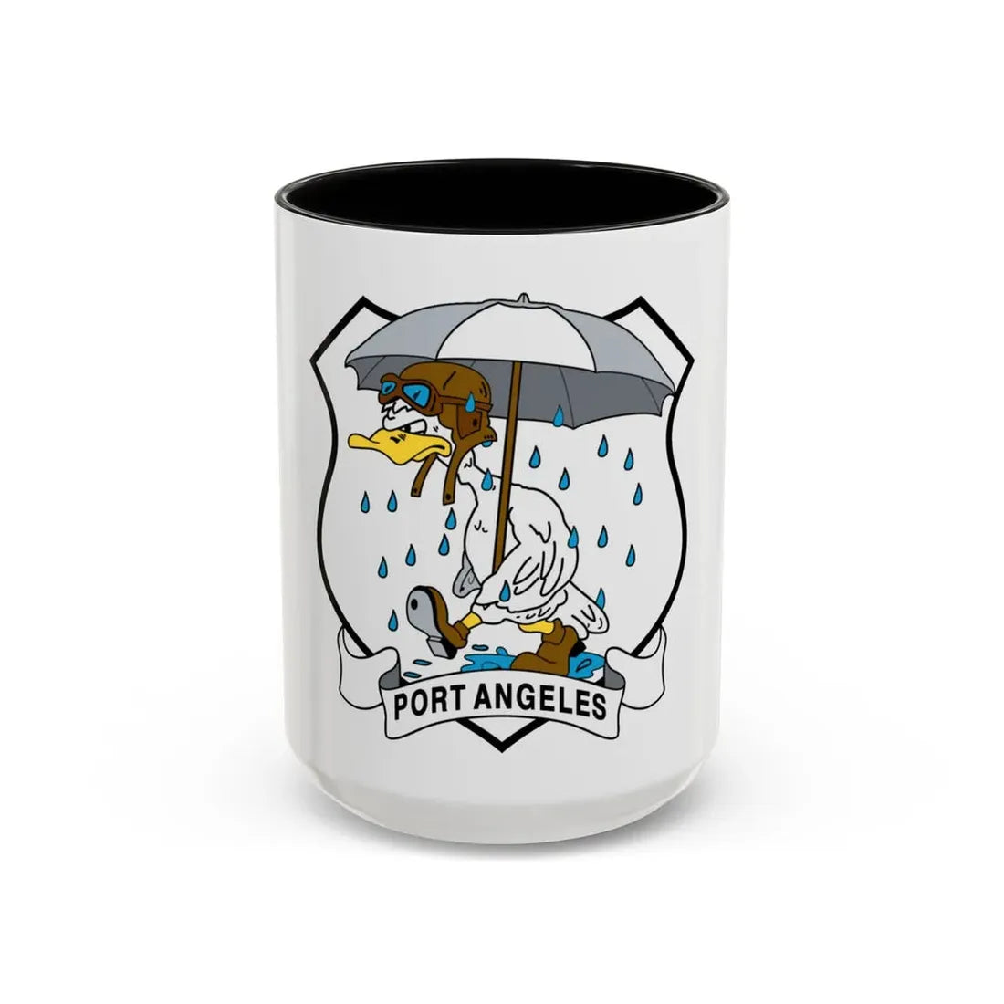 USCG Air Station Port Angeles PAAS (U.S. Coast Guard) Accent Coffee Mug 15oz Black - Go Mug Yourself