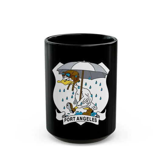 USCG Air Station Port Angeles PAAS (U.S. Coast Guard) Black Coffee Mug 15oz - Go Mug Yourself