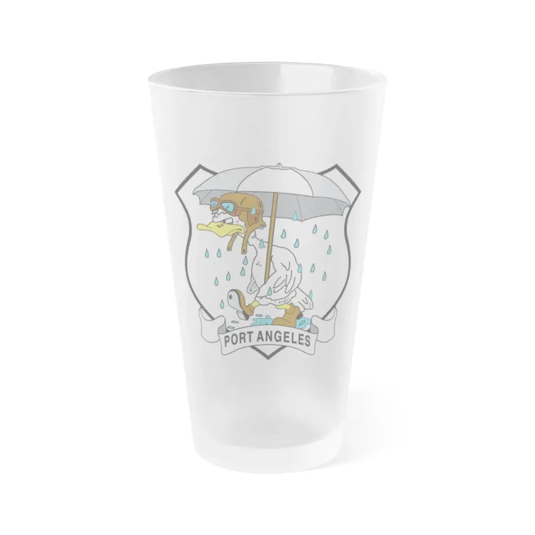 USCG Air Station Port Angeles PAAS (U.S. Coast Guard) Frosted Pint Glass 16oz Default Title - Go Mug Yourself