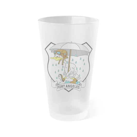 USCG Air Station Port Angeles PAAS (U.S. Coast Guard) Frosted Pint Glass 16oz Default Title - Go Mug Yourself
