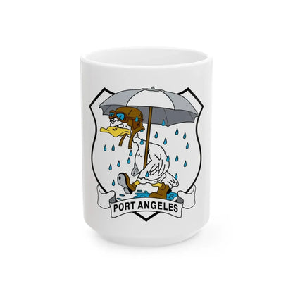 USCG Air Station Port Angeles PAAS (U.S. Coast Guard) White Coffee Mug 15oz - Go Mug Yourself