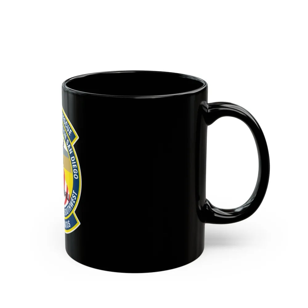 USCG Air Station San Diego Search and Resue (U.S. Coast Guard) Black Coffee Mug-Go Mug Yourself