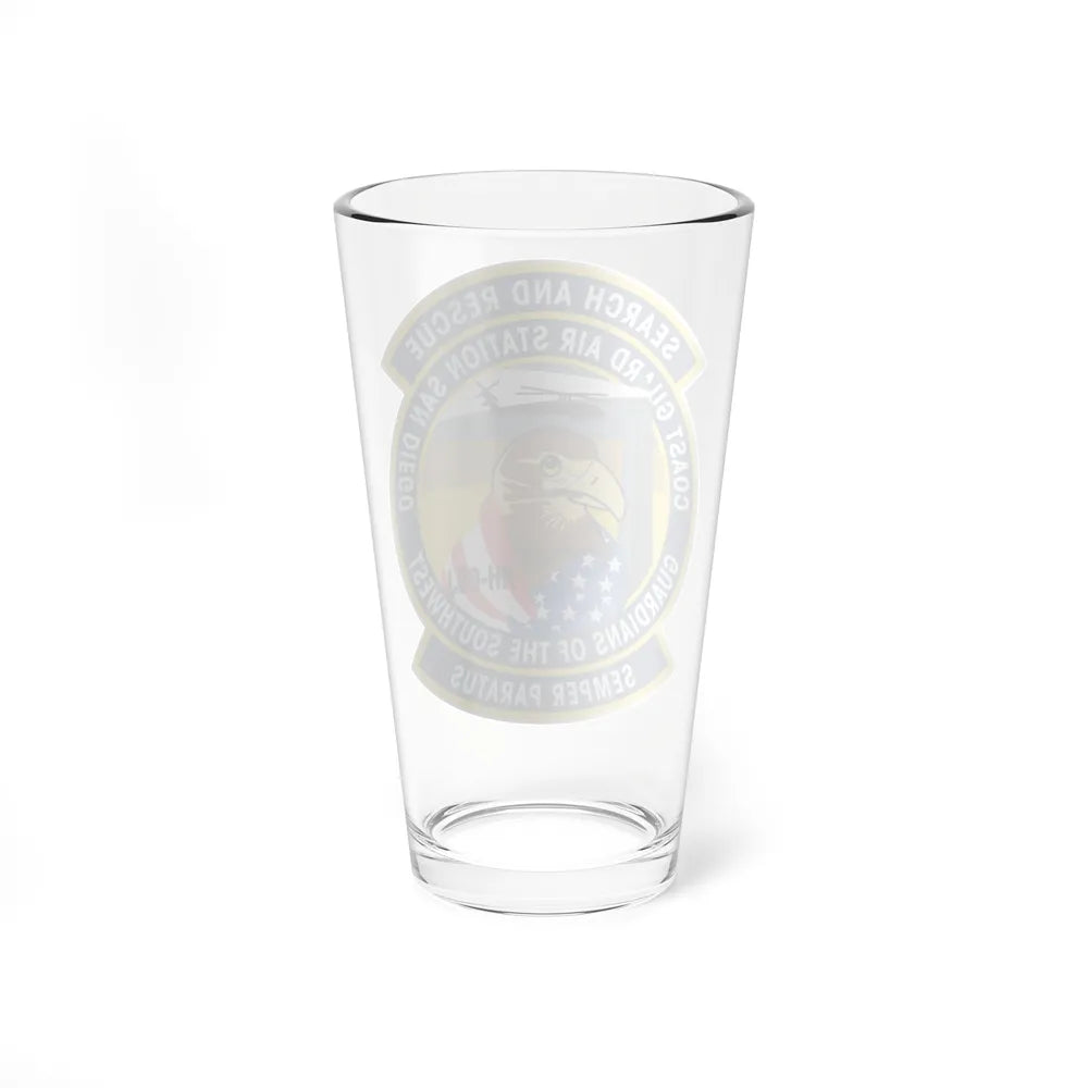 USCG Air Station San Diego Search and Resue (U.S. Coast Guard) Pint Glass 16oz-Go Mug Yourself