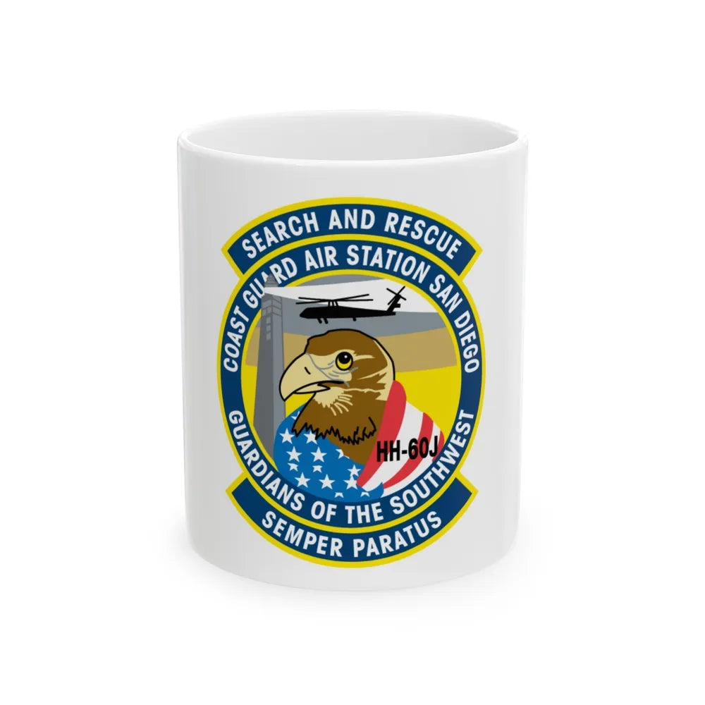 USCG Air Station San Diego Search and Resue (U.S. Coast Guard) White Coffee Mug-11oz-Go Mug Yourself