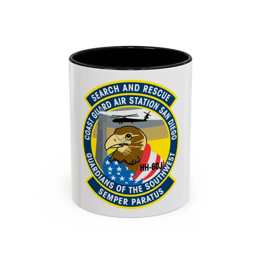 USCG Air Station San Diego Search and Resue (U.S. Coast Guard) Accent Coffee Mug 11oz Black - Go Mug Yourself