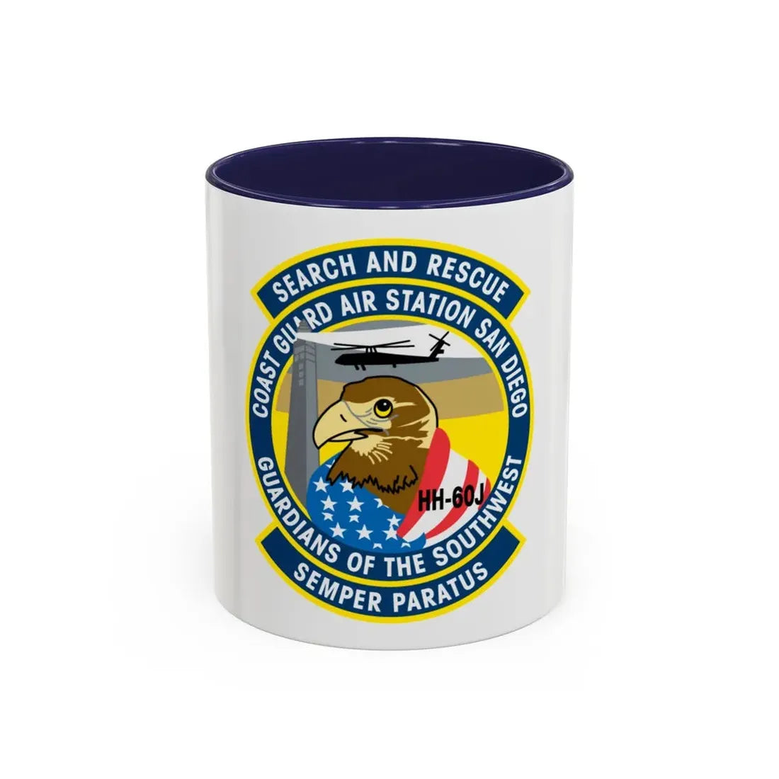 USCG Air Station San Diego Search and Resue (U.S. Coast Guard) Accent Coffee Mug 11oz Navy - Go Mug Yourself
