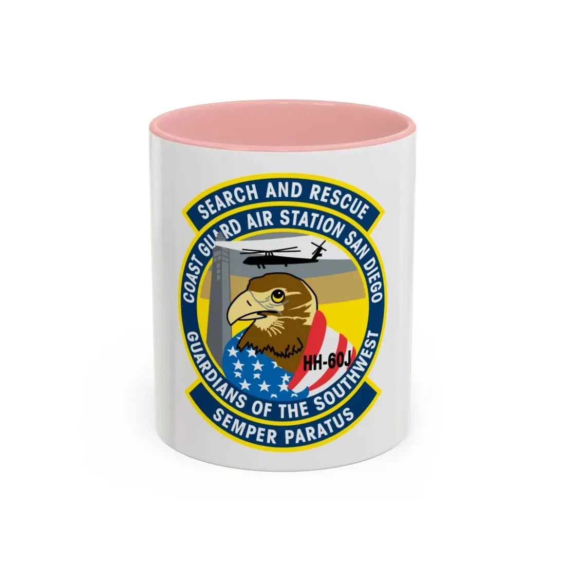 USCG Air Station San Diego Search and Resue (U.S. Coast Guard) Accent Coffee Mug 11oz Pink - Go Mug Yourself