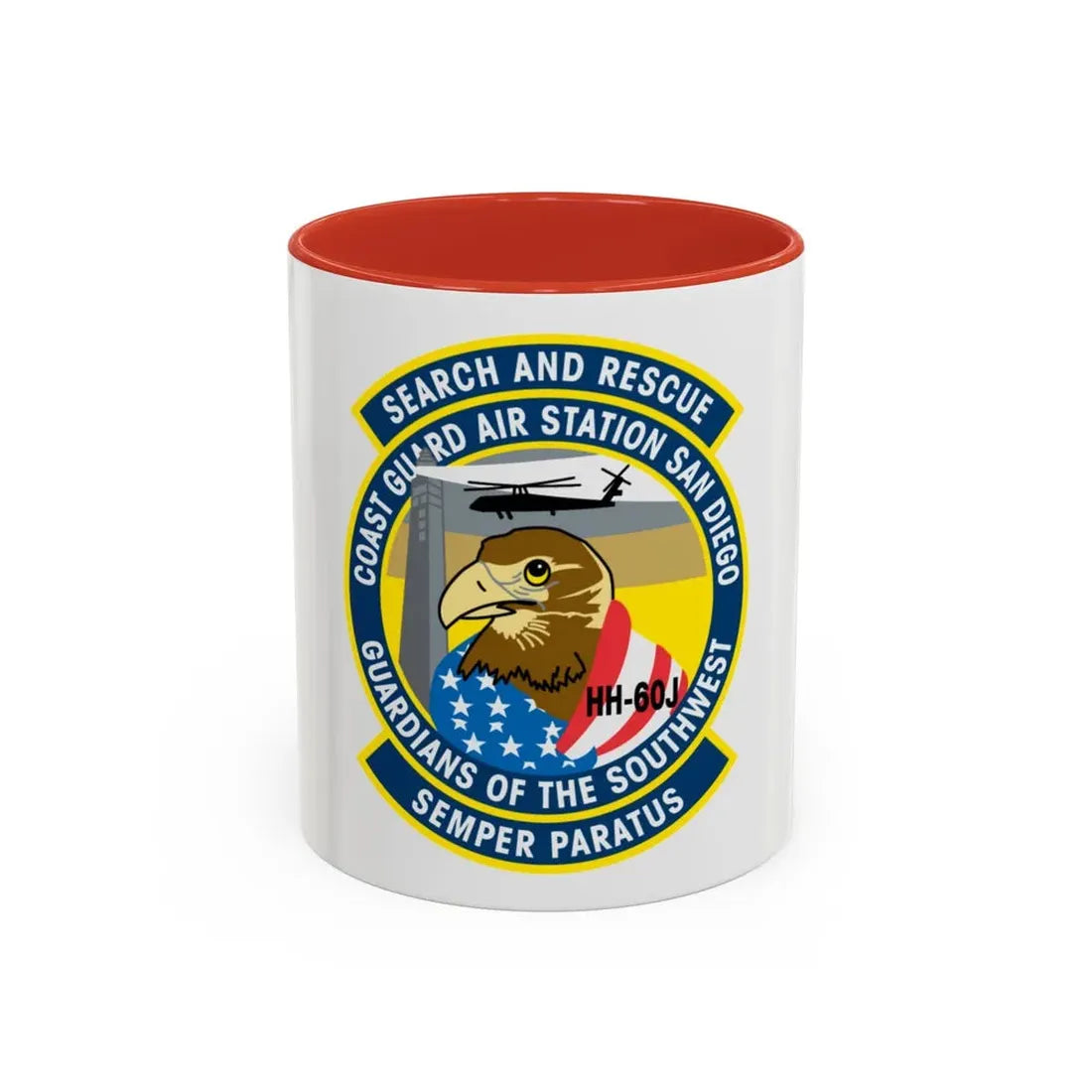 USCG Air Station San Diego Search and Resue (U.S. Coast Guard) Accent Coffee Mug 11oz Red - Go Mug Yourself