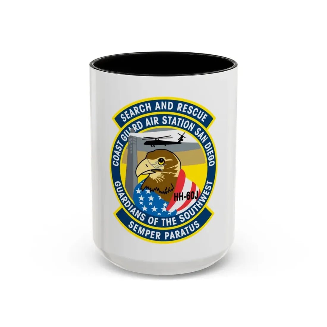 USCG Air Station San Diego Search and Resue (U.S. Coast Guard) Accent Coffee Mug 15oz Black - Go Mug Yourself